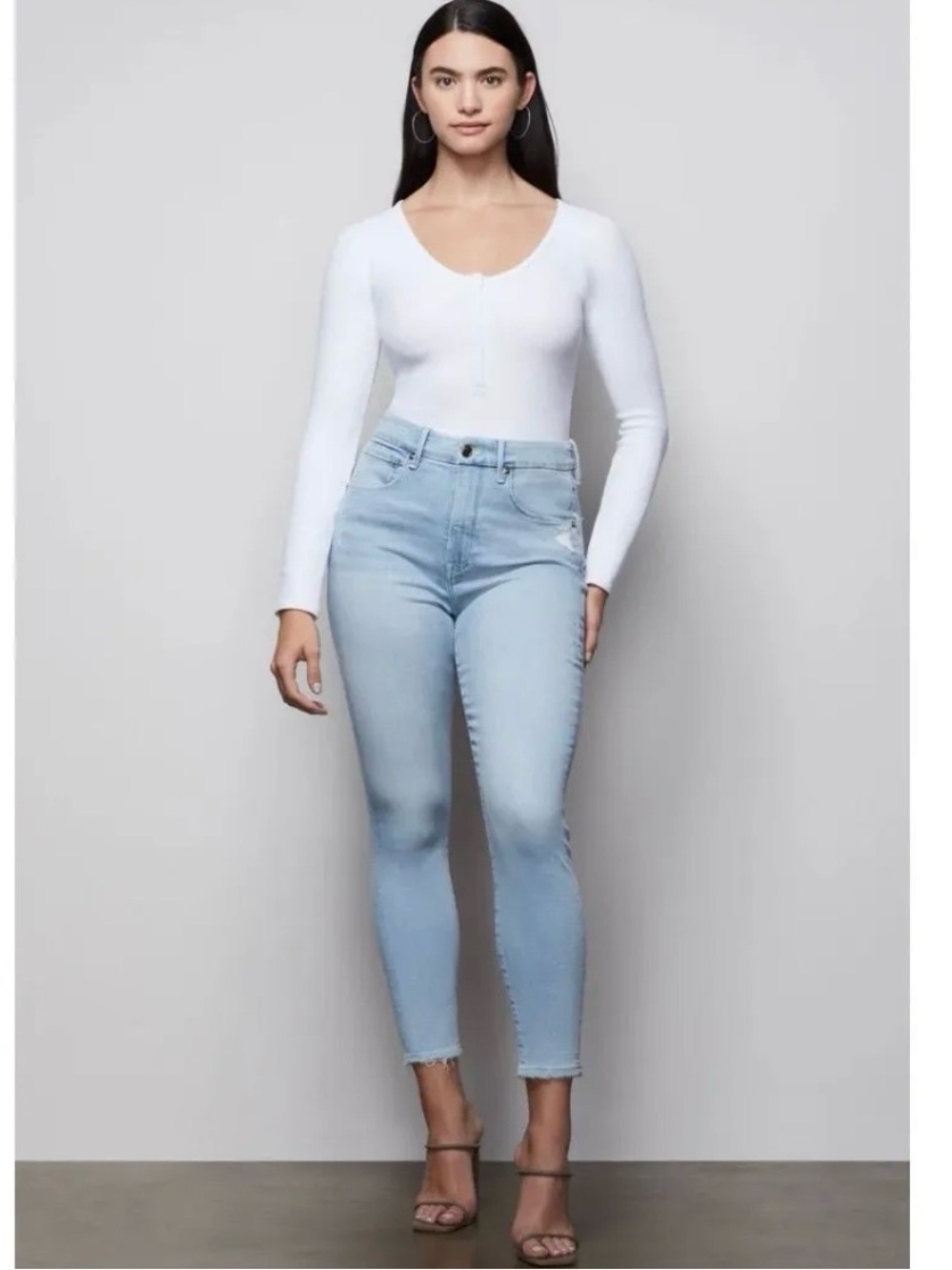 Good American Good Waist Crop Blue397